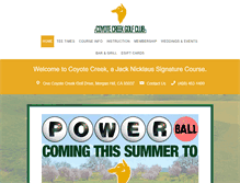 Tablet Screenshot of coyotecreekgolf.com